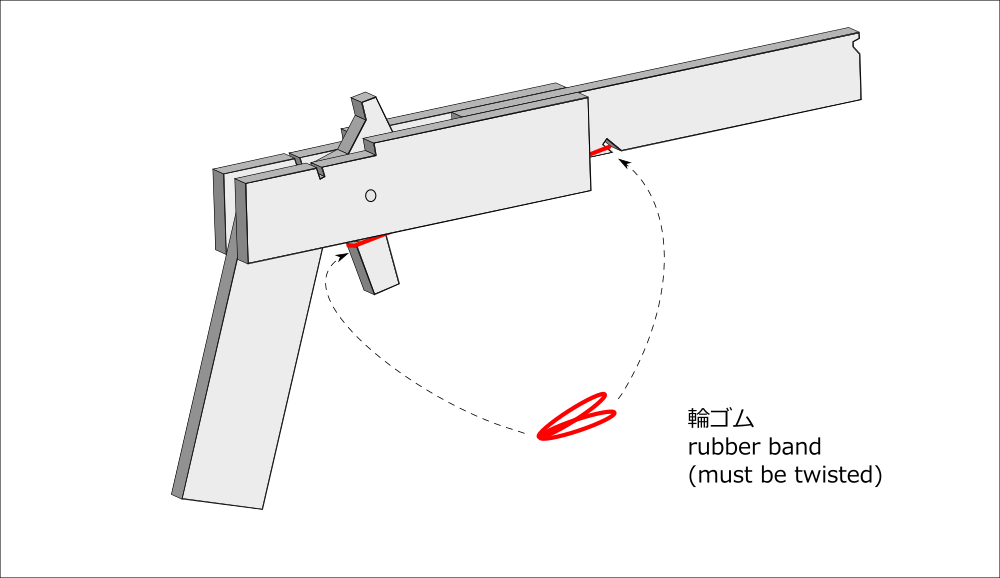 OGG CRAFT How to make P602 Rubber Band Gun